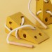 Christmas toy gifts, wooden toys, children's Montessori early education teaching aids, children's puzzle simulation, cheese threading, threading, and rope games
