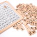 Christmas toy gift Montessori math teaching aids 1-100 number continuous board sorting board wooden hundred number board children's early education puzzle toys