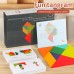Christmas toys, gifts, fun tangram puzzles, teaching aids for children's early education and puzzle solving, 3D three-dimensional DIY geometric shape puzzle toys