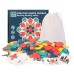 Christmas toy gift: Fun 180 piece tangram puzzle for children's early education and puzzle. Geometric shape matching puzzle wooden toy