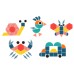 Christmas toy gift: Fun 180 piece tangram puzzle for children's early education and puzzle. Geometric shape matching puzzle wooden toy