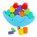 Christmas toy gift, wooden moon, balance beam, building block toy, children's early education, puzzle, stacking, building, tower building, parent-child interactive game Christmas toy gift, wooden moon, balance beam, building block toy, children's early education, puzzle, stacking, building, tower building, parent-child interactive game