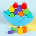 Christmas toy gift, wooden moon, balance beam, building block toy, children's early education, puzzle, stacking, building, tower building, parent-child interactive game Christmas toy gift, wooden moon, balance beam, building block toy, children's early education, puzzle, stacking, building, tower building, parent-child interactive game