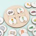 Christmas toys, gifts for children, wooden animals and plants, life cycle building blocks, puzzles, Montessori growth and evolution theory puzzle boards, cognitive toys