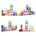 Christmas toy gift wooden three in one magnetic clip bee set pillar for children's early education puzzle geometry cognition matching building block toy