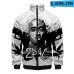 Rap singer 2PAC peripheral 3D color printed casual stand up collar sweatshirt