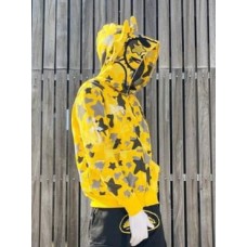 New trendy cartoon printed camouflage patchwork cardigan with zipper and hoodie for teenagers' casual hoodie