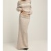Winter Knitted Two Piece Set for Women Elegant Off Shoulder Sweater Pullover Top Slim Skirt Suit Fashion Office Ladies Outfits