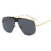 Hot Sale Irregular Mirror Sunglasses Men Half Metal Frame Sun Glasses Women Rimless UV400 Driving Gafas de sol Male