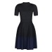European and American summer new fashionable round neck slim fit A-line dress for women