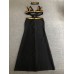 Black gold bandage dress with hollowed out suspender and backless cocktail dress Black gold bandage dress with hollowed out suspender and backless cocktail dress