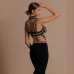 Black gold bandage dress with hollowed out suspender and backless cocktail dress Black gold bandage dress with hollowed out suspender and backless cocktail dress