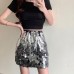 Elegant and intellectual temperament large sequin splicing eye-catching and versatile slimming half skirt for women