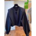 New fashionable and versatile loose and slimming short shoulder padded top for women