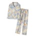 Light luxury high-end sleepwear women's double-layer gauze summer home suit set all cotton spring and autumn thin edition