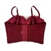 French mesh see through fishbone corset with chest cushion three-dimensional flower shaped outerwear beautiful back