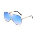 LEIDISEN  One Piece Sunglasses Men Brand Designer High Quality Oversized Sunglasses For Women Sunglass Metal UV400 Mirror