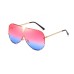 LEIDISEN  One Piece Sunglasses Men Brand Designer High Quality Oversized Sunglasses For Women Sunglass Metal UV400 Mirror