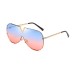LEIDISEN  One Piece Sunglasses Men Brand Designer High Quality Oversized Sunglasses For Women Sunglass Metal UV400 Mirror
