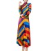 New slim fit temperament top high waist half skirt two-piece set fashionable pleated striped contrasting suit for women