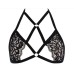 Fashionable European and American sexy lingerie lace strap hanging neck bra