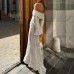 Subtle fairy style gentle one shoulder lace dress French style strapless waist cinched fish tail long skirt