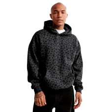 European and American leopard print hooded sweatshirt American retro loose new style