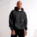 European and American leopard print hooded sweatshirt American retro loose new style