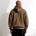 European and American leopard print hooded sweatshirt American retro loose new style