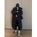 Winter Mid to Long Knee Cotton Jacket for Women Loose Hooded Large Down Cotton Jacket Thick Coat