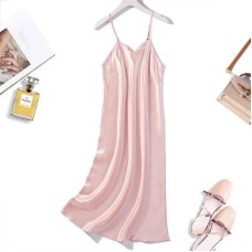 Silk camisole skirt pure mulberry silk nightgown simple underskirt mid length women's dress solid color Silk camisole skirt pure mulberry silk nightgown simple underskirt mid length women's dress solid color