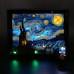 LP building block lighting suitable for 21333 Vincent van Gogh Starry Moon Night Sky Oil Painting LED remote control lighting