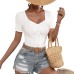 European and American sexy minimalist T-shirt with fashionable and versatile style