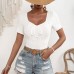 European and American sexy minimalist T-shirt with fashionable and versatile style
