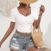 European and American sexy minimalist T-shirt with fashionable and versatile style
