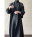 Knitted cardigan sleeveless high neck dress two-piece set long sweater set