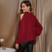 Ladies' elegant off shoulder high cold long sleeved top