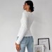 Women's clothing simple, elegant, fashionable and versatile commuting long sleeved top