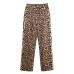 Autumn fashion animal print straight leg high waisted thin pants autumn
