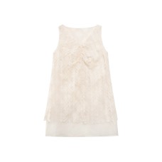Perspective lace sleeveless dress for women