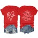 let them misunderstand you letter love print casual short sleeve