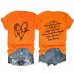 let them misunderstand you letter love print casual short sleeve