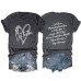 let them misunderstand you letter love print casual short sleeve