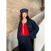 Vintage Hong Kong style single breasted denim jacket for women Vintage Hong Kong style single breasted denim jacket for women