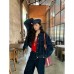 Vintage Hong Kong style single breasted denim jacket for women Vintage Hong Kong style single breasted denim jacket for women
