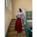 Umbrella skirt high waist A-line skirt for women