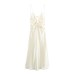 European and American style new fashionable hollow out design silk texture dress