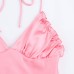 Spring European and American New Fashion Silk Texture Dress