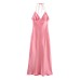 Spring European and American New Fashion Silk Texture Dress