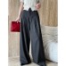 Drip feeling floor length suit pants women's wide leg casual pants
